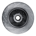 R1 Concepts Brake Rotor Drilled and Slotted Silver Fits Chevrolet C2500