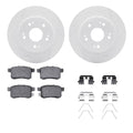 R1 08-17 Acura TSX Rear Drill/Slot Carbon Coated Rotor Set w/Optimum Pads