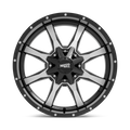 MO970 17x8 5x139.70/5x150.00 GLOSS BLACK W/MILLED LIP (0 mm)