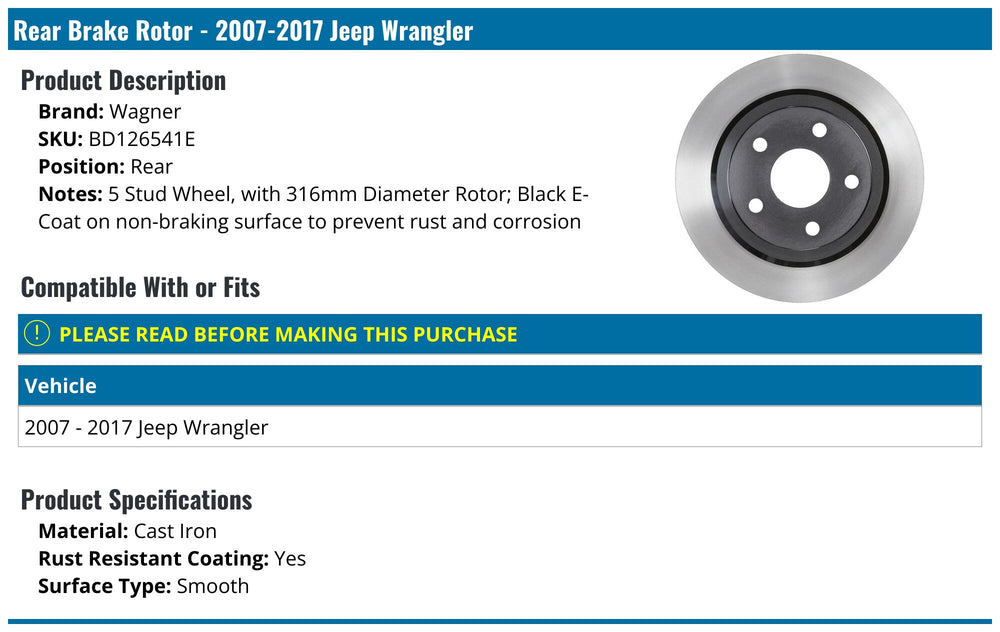 WAGNER BRAKE auto part