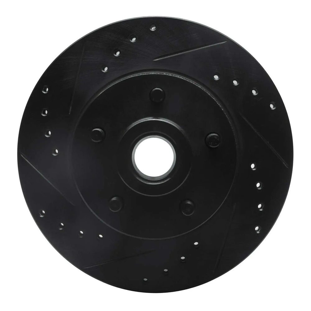R1 73-89 Chrysler Imperial Front Left Drilled & Slotted Black Brake Rotor