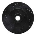 R1 73-89 Chrysler Imperial Front Left Drilled & Slotted Black Brake Rotor