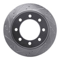 DFC 03-08 Dodge Ram 3500 Rear Left Drilled & Slotted Silver Brake Rotor
