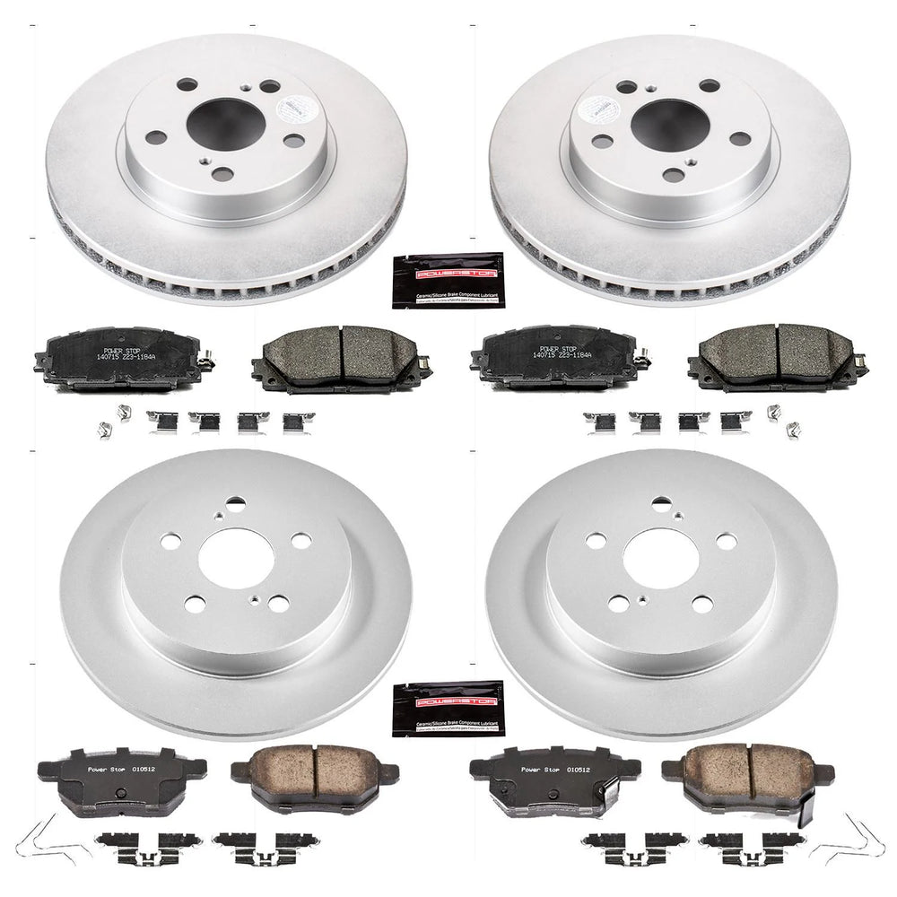 Power Stop 11-17 Lexus CT200h Front & Rear Z17 Evolution Geomet Coated Brake Kit