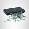 SET SKT STD/DP 3/8DR 6PT 56PC SAE/MET