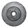 DFC 91-96 Dodge Dakota RWD Front Left Drilled & Slotted Silver Brake Rotor
