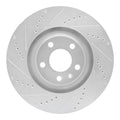 R1 05-11 Audi A6 Quattro Front Left Drilled & Slotted Silver Brake Rotor