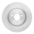 R1 07-14 Ford Mustang Front Left Slotted Black Brake Rotor