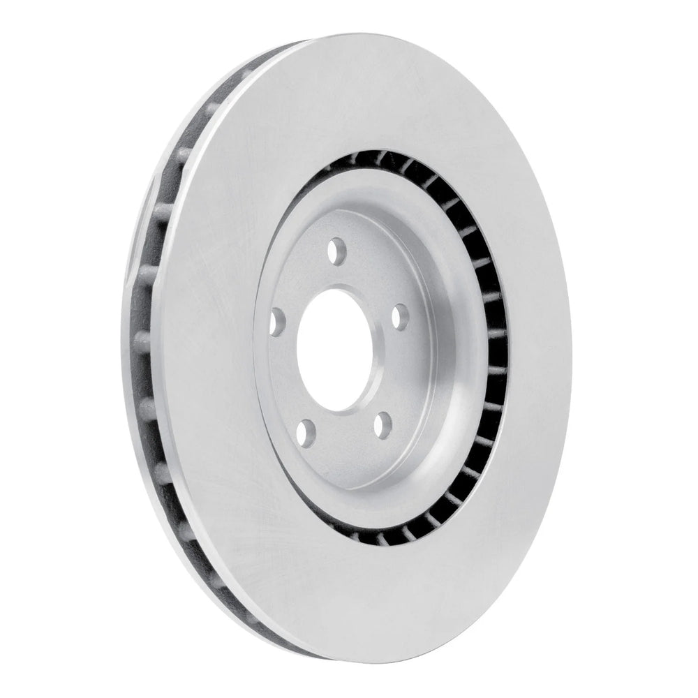R1 07-14 Ford Mustang Front Left Slotted Black Brake Rotor