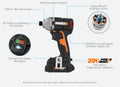 20V POWER SHARE 3SPEED CORDLESS IMPACT DRIVER WITH BRUSHLESS MOTOR
