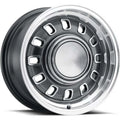 LEGENDARY WHEELS 12 SLOT 15x7 5x114.3/5x4.5 +7MM OS CHARCOAL/MACHINED