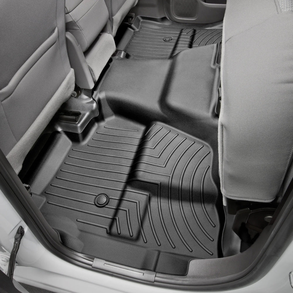 WeatherTech Black Front and Rear Floorliners - Over The Hump For Vinyl Floors Fits -20-19 Chevrolet GMC 449651V-449662V