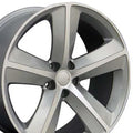 20 IN REPLICA WHEEL DG05 FITS DODGE CHARGER SRT RIM 20X9 SILVER WHEEL