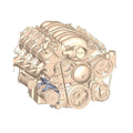 LO A/C BKT KIT, LS, WRKS W/SD7-NATURAL