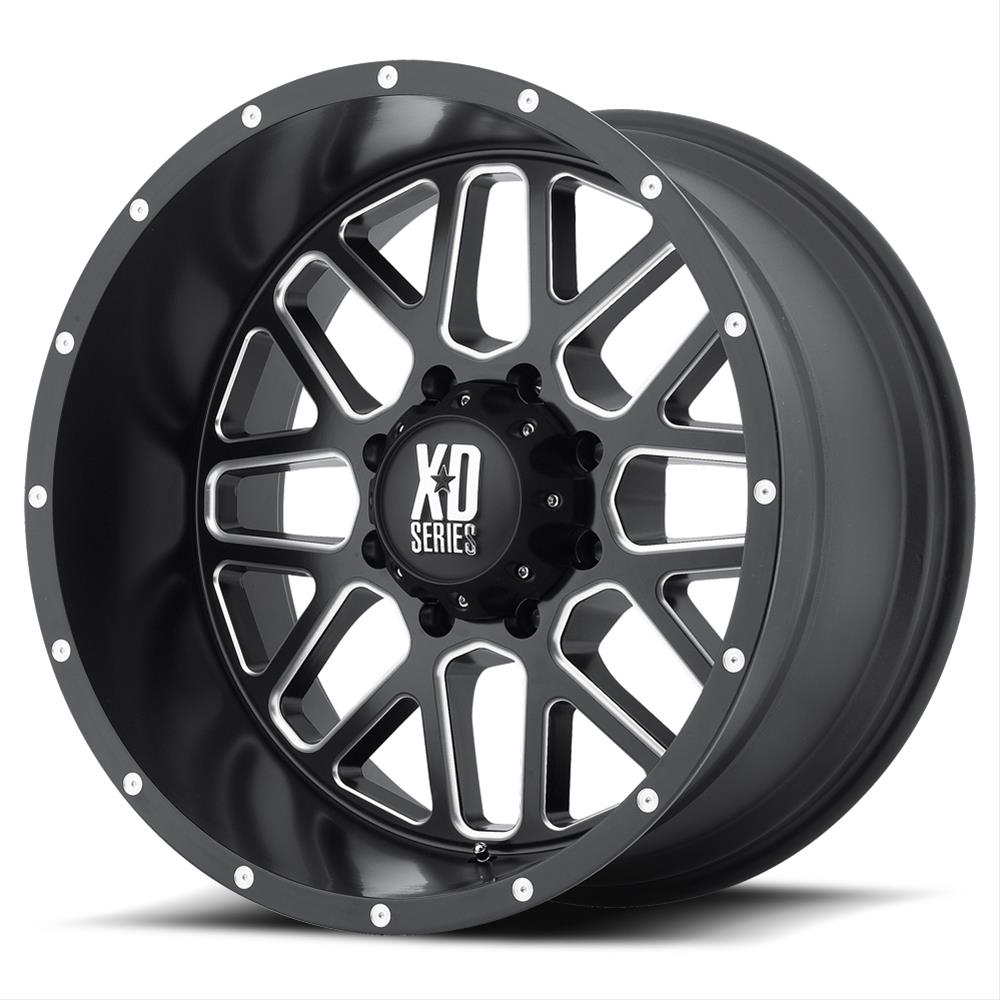 KMC XD SERIES XD820 GRENADE SATIN BLK W/MACH FACE 17x8.5 5x4.5 bp 4.75 b/s 00 of