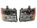 Raxiom 07-14 GMC Sierra 1500/2500 HD/3500 HD Axial OEM Rep Headlights- Chrome Housing (Clear Lens)