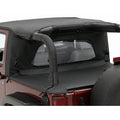 ~(6.2 lbs. 64X4X4)~ Wrap-Around Windjammer Black Diamond Jeep 07-17 Wrangler 2-Door; Requires Soundbar Cap 80040-35 and factory door surrounds
