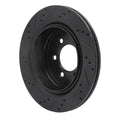 R1 12-20 Ford F-150 4WD Rear Right Drilled & Slotted Black Brake Rotor