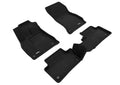 3D ELEGANT FLOOR MAT 2 ROW SET BLCK
