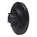 R1 84-87 Lincoln CONTINENTAL Front Right Drilled & Slotted Black Brake Rotor