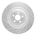 R1 10-21 Jaguar F-Type Rear Left Drilled Black Brake Rotor