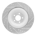 R1 10-21 Jaguar F-Type Rear Left Drilled Black Brake Rotor