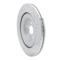 R1 10-21 Jaguar F-Type Rear Left Drilled Black Brake Rotor