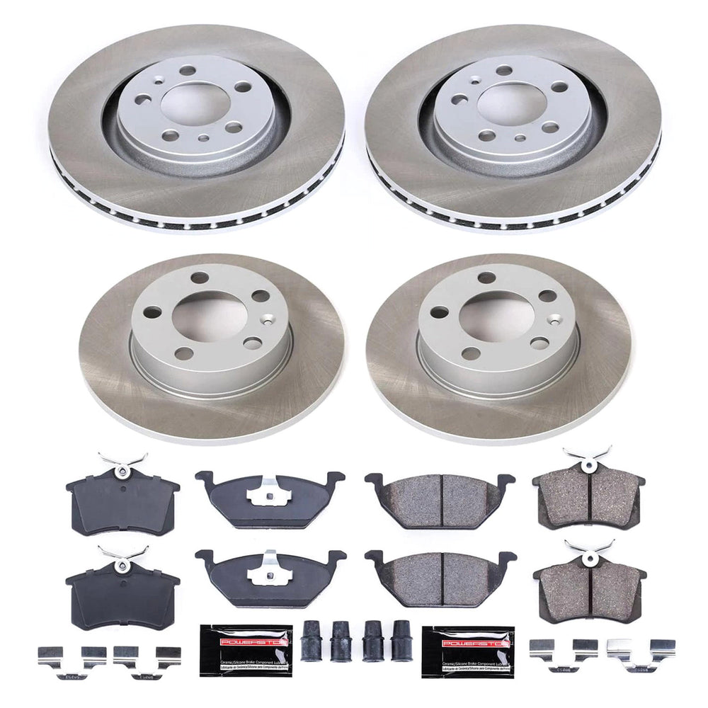 Power Stop 1998 Volkswagen Beetle Front and Rear Semi-Coated Rotor Kit