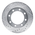R1 77-00 Chevrolet V30 & V3500 Pickup Front Left Drilled & Slotted Silver Brake Rotor