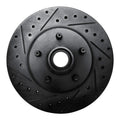 R1 95-11 Ford Explorer Front Left Drilled & Slotted Black Brake Rotor