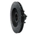 R1 95-11 Ford Explorer Front Left Drilled & Slotted Black Brake Rotor