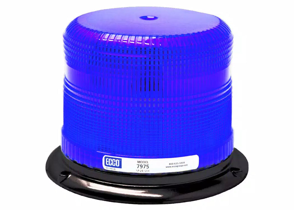 LED BEACON: PULSE II ALUMINUM BASE EPOXY FILLED LOW PROFILE 1224VDC 11 FLASH PATTERNS BLUE