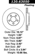 StopTech Drilled Sport Brake Rotor