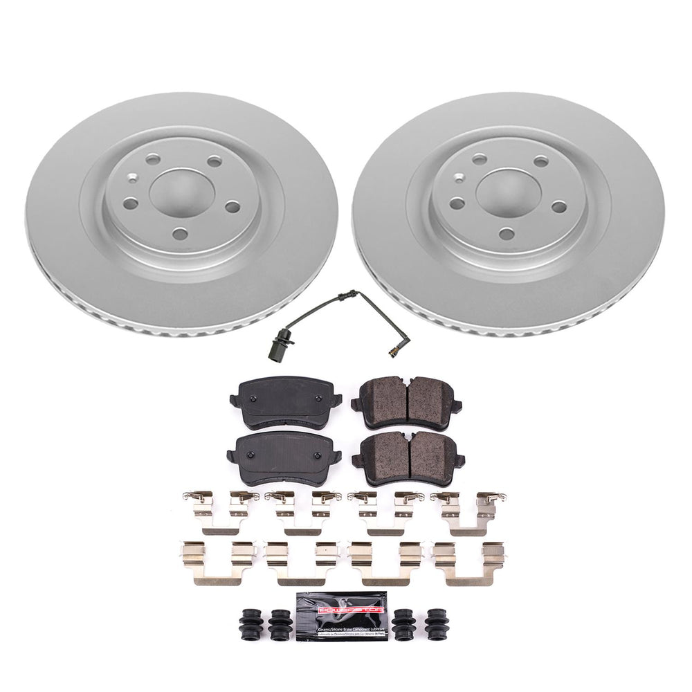 Power Stop 13-14 Audi A8 Quattro Rear Z23 Evolution Coated Brake Kit
