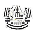 8 In Lift Sys 84-01 Cherokee XJ W/Front DR/LT Coil Springs Pitman Arm Bump Stop Spacers Lower and Upper Adjust Control Arms Sway Bar End Links Adjust Track Bar Brakelines Shackles U-bolts Rear Leaf Springs Black Max Shocks Skyjacker