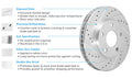 R1 Concepts Brake Rotor- Slotted - Silver Fits Subaru Justy