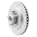 DFC 97-00 Ford Expedition Front Left Drilled & Slotted Silver Brake Rotor