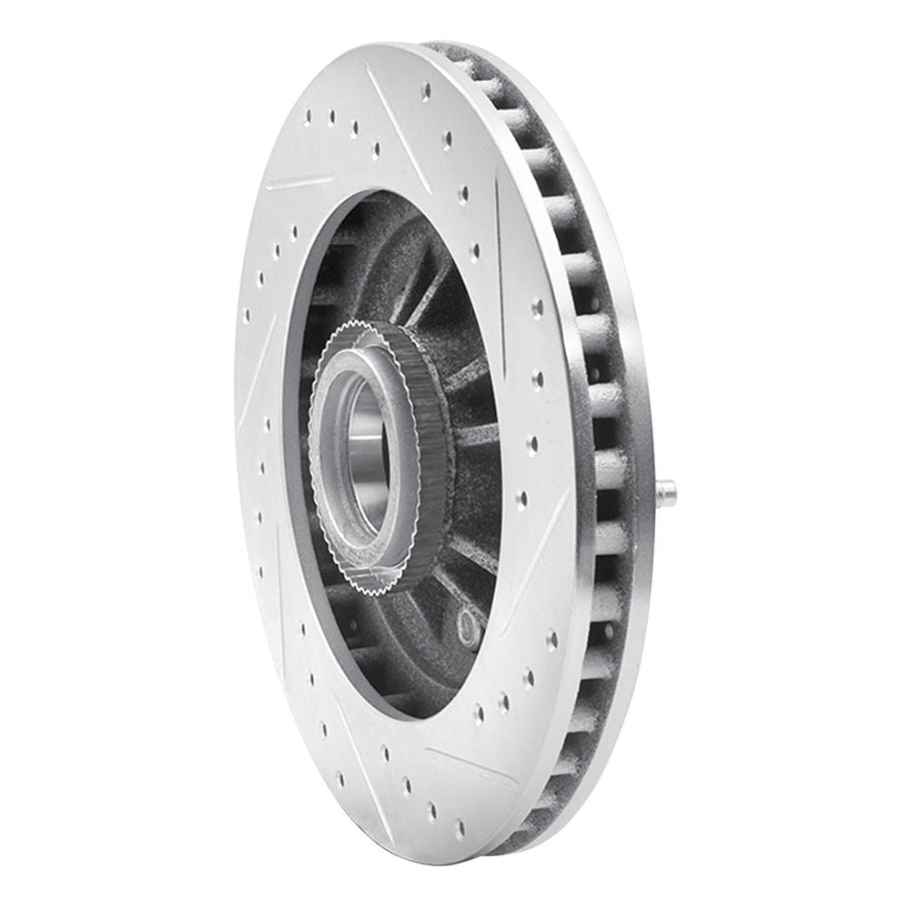 DFC 97-00 Ford Expedition Front Left Drilled & Slotted Silver Brake Rotor