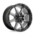 MO970 17x9 8x165.10 GLOSS GREY CENTER W/ GLOSS BLACK LIP (12 mm)