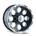 ~(27 lbs. 18X18X9)~ 174 (174) BLACK/MACHINED LIP 16X8 5-127 -5MM 83.82MM