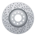 R1 99-04 Audi S6 Front Left Drilled & Slotted Geoperformance Rotor