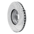 R1 Concepts Brake Rotor Drilled and Slotted Silver Fits BMW 750iL