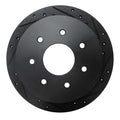 R1 97-04 Ford F-150 4WD Rear Right Drilled & Slotted Black Brake Rotor