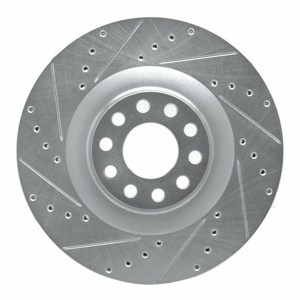 R1 01-03 Audi S8 Front Left Drilled Black Brake Rotor