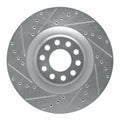 R1 01-03 Audi S8 Front Left Drilled Black Brake Rotor
