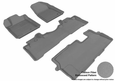 3D KAGU FLOOR MAT 3 ROW SET GRAY