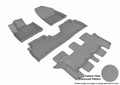 3D MAXpider 2016-2020 Kia Sorento 7-Seat Kagu 1st & 2nd & 3rd Row Floormats - Gray