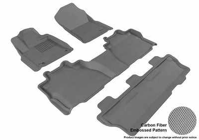 3D KAGU FLOOR MAT 3 ROW SET GRAY