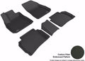 3D MAXpider 2016-2020 Chevrolet Malibu Kagu 1st & 2nd Row Floormats - Black