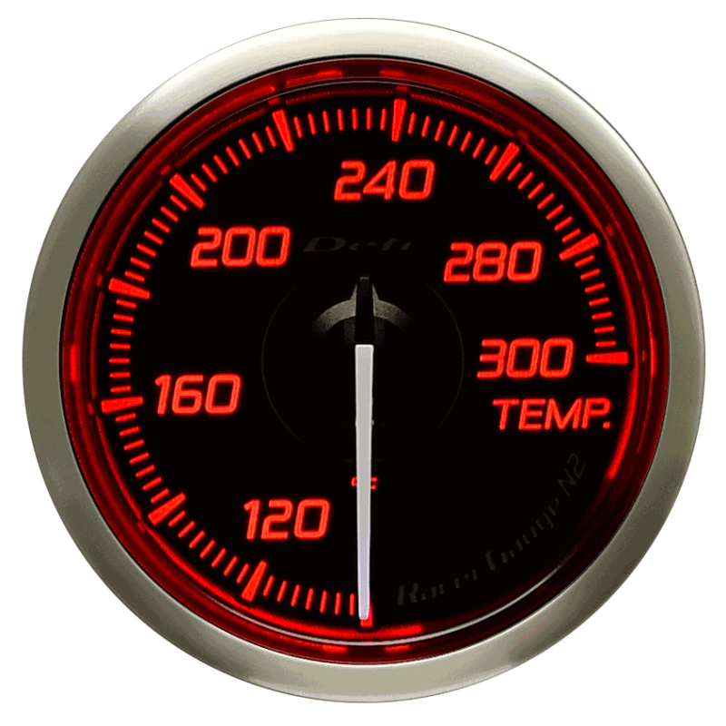 Defi DF Red Racer N2 Temp Gauge Imperial 52mm